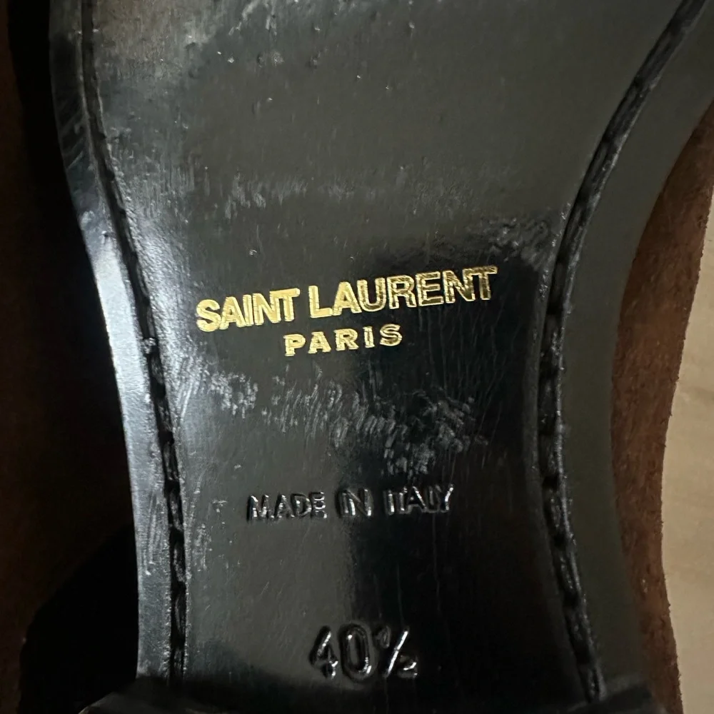 Saint Laurent Men’s Brown Suede Chelsea Boots - Picture 5 of 5